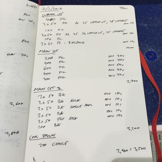 Thursday, 7th January 2016 - Swim Session