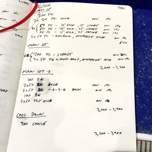 Thursday, 14th January 2016 - Swim Session