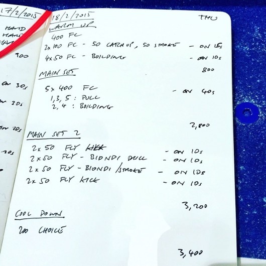 Thursday, 18th February 2016 - Swim Session