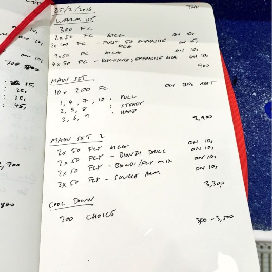 Thursday, 24th February 2016 - Swim Session