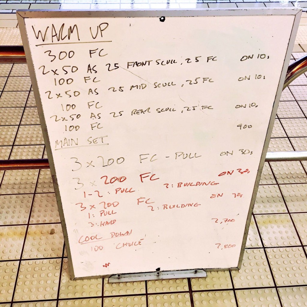 Weekly Swim Sets: Friday, 1st April 2016