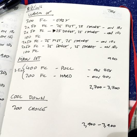 Thursday, 4th August 2016 - Triathlon Swim Session