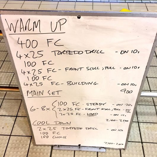 Wednesday, 2nd November 2016 - Triathlon Swim Session