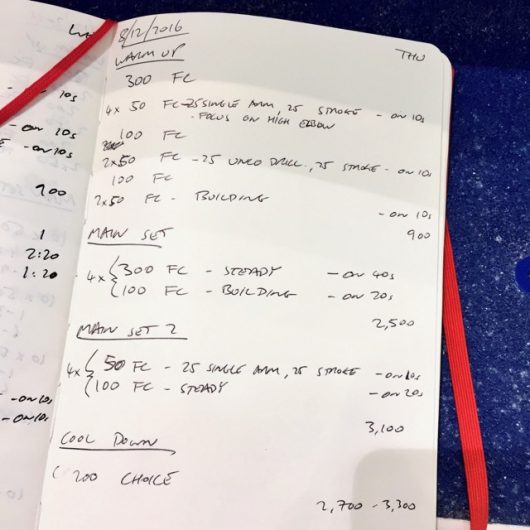 Thursday, 8th December 2016 - Triathlon Swim Session