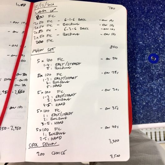 Thursday, 15th December 2016 - Triathlon Swim Session