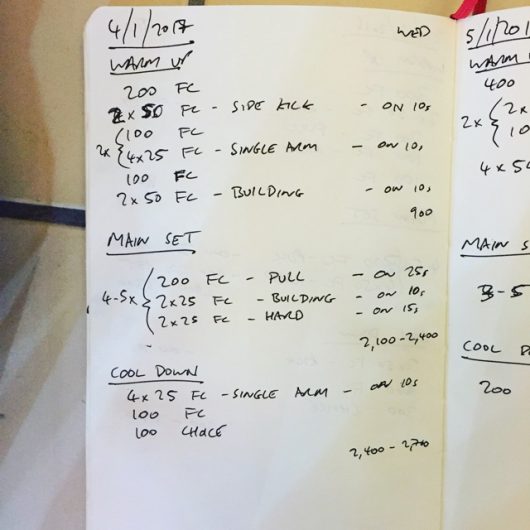 Wednesday, 4th January 2017 - Triathlon Swim Session