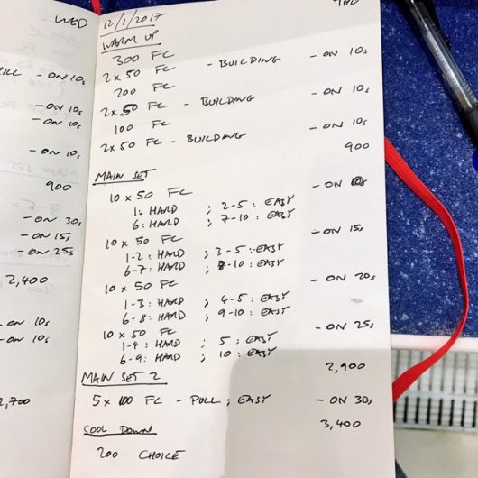 Thursday, 12th January 2017 - Triathlon Swim Session